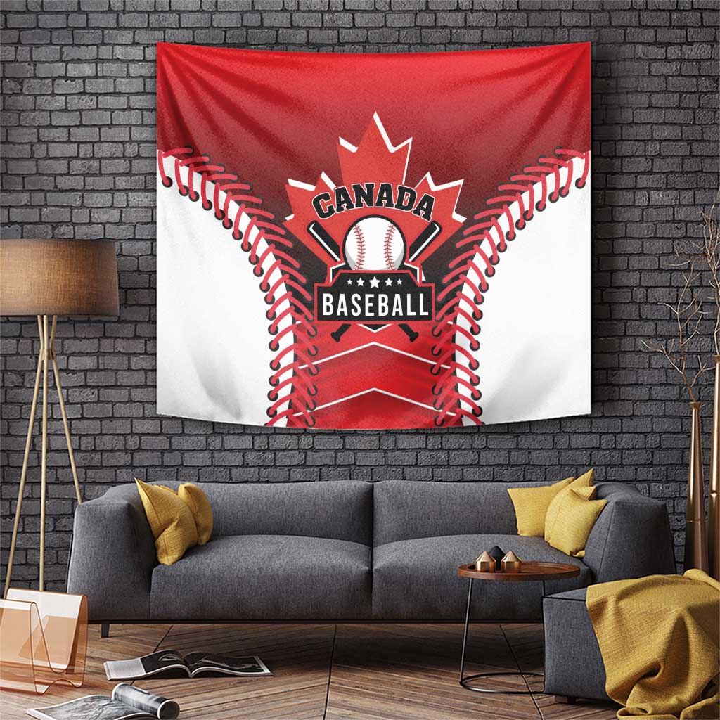 Canada Baseball Tapestry Go Champion The Maple Leaf