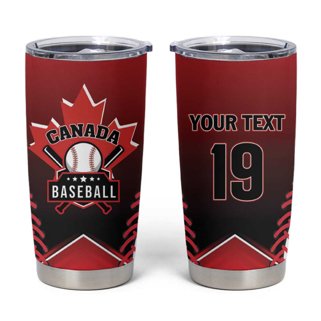 Custom Canada Baseball Tumbler Cup Go Champion The Maple Leaf