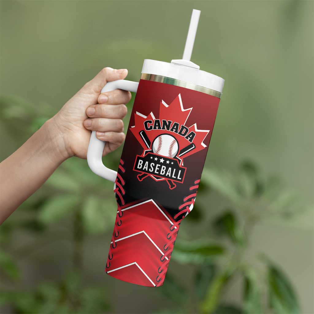 Custom Canada Baseball Tumbler With Handle Go Champion The Maple Leaf