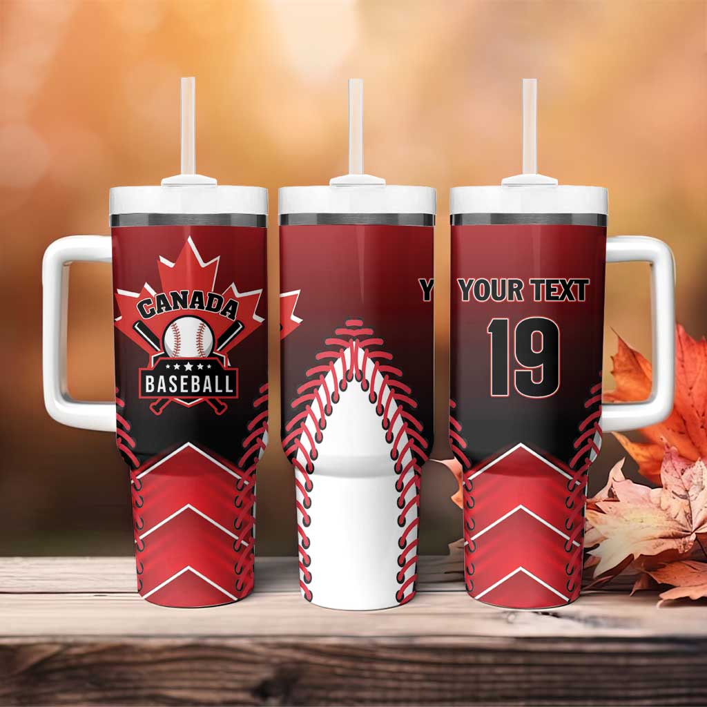 Custom Canada Baseball Tumbler With Handle Go Champion The Maple Leaf