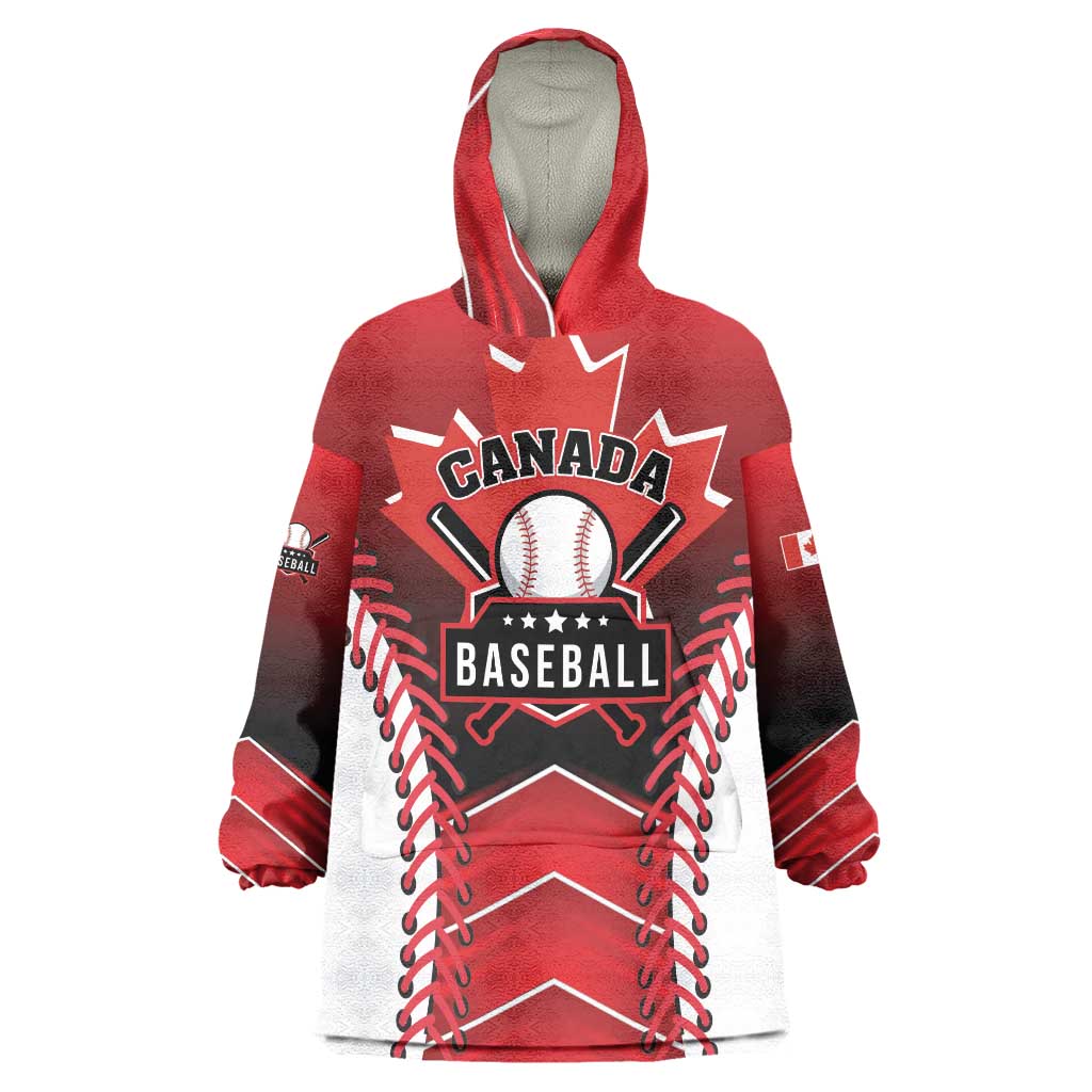 Custom Canada Baseball Wearable Blanket Hoodie Go Champion The Maple Leaf