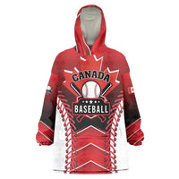 Custom Canada Baseball Wearable Blanket Hoodie Go Champion The Maple Leaf