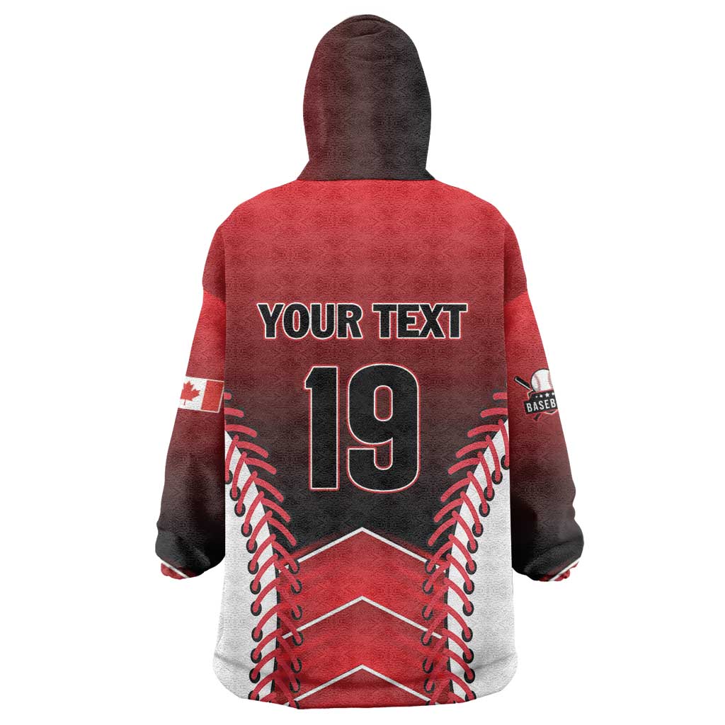 Custom Canada Baseball Wearable Blanket Hoodie Go Champion The Maple Leaf