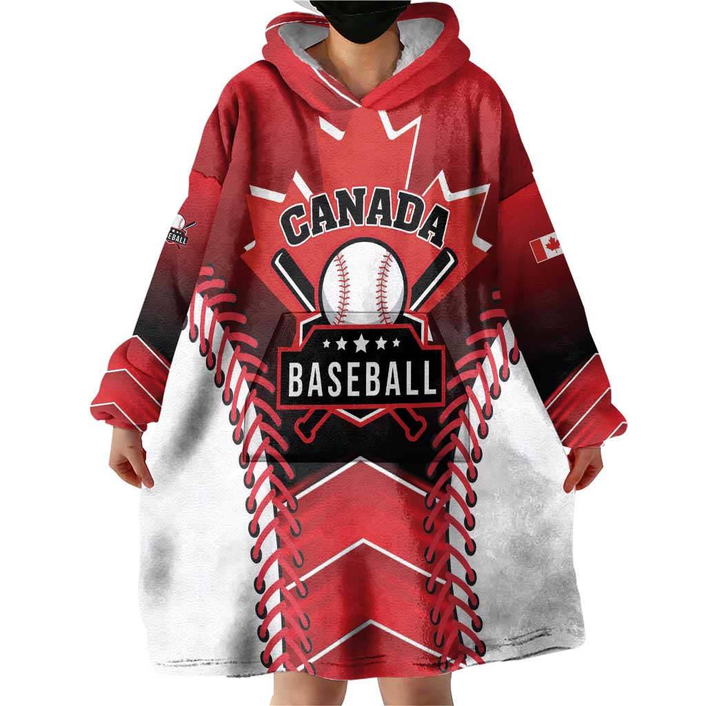 Custom Canada Baseball Wearable Blanket Hoodie Go Champion The Maple Leaf