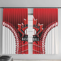 Canada Baseball Window Curtain Go Champion The Maple Leaf