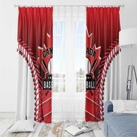 Canada Baseball Window Curtain Go Champion The Maple Leaf
