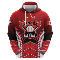 Custom Canada Baseball Zip Hoodie Go Champion The Maple Leaf