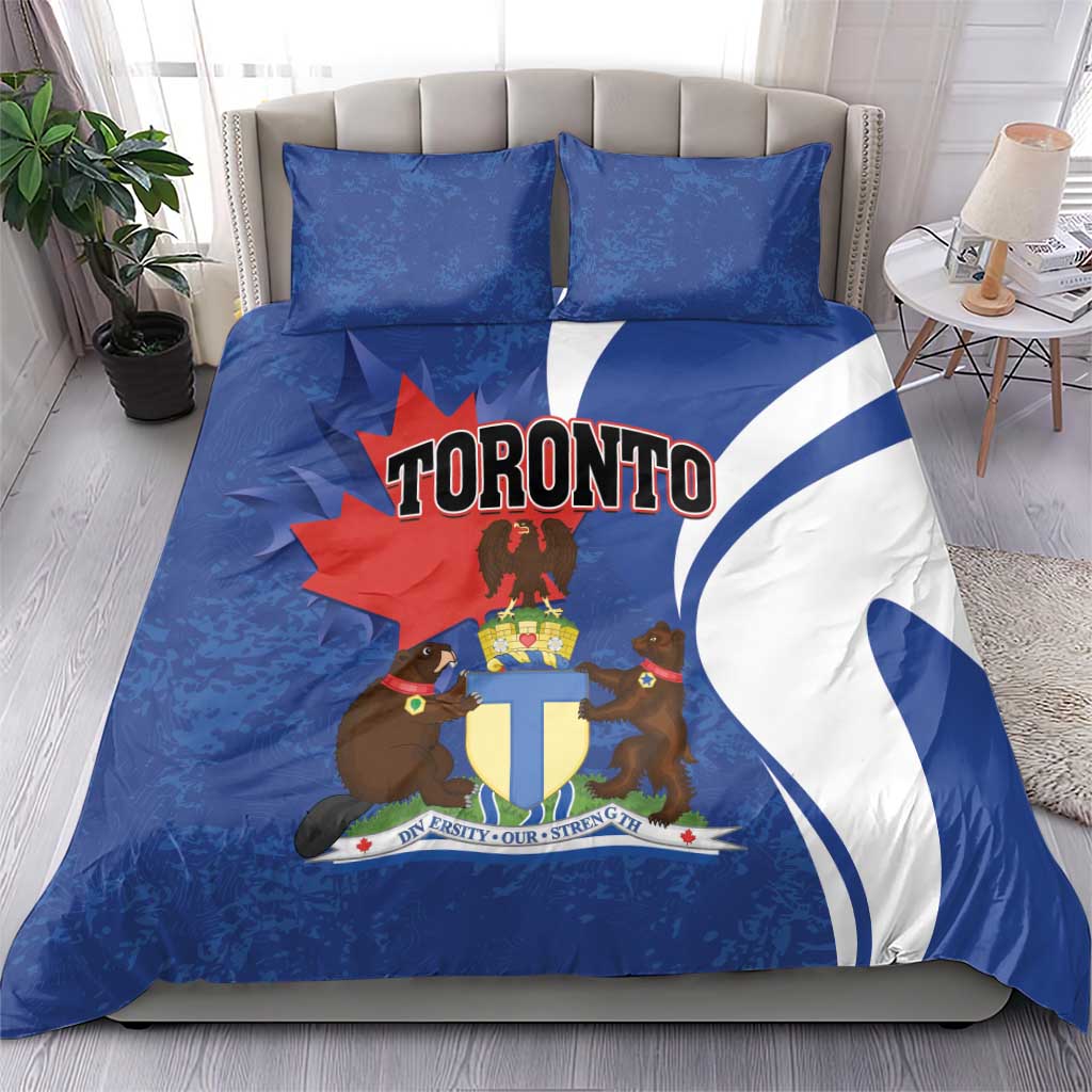 Canada Toronto Bedding Set Maple Leaf Diversity Our Strength