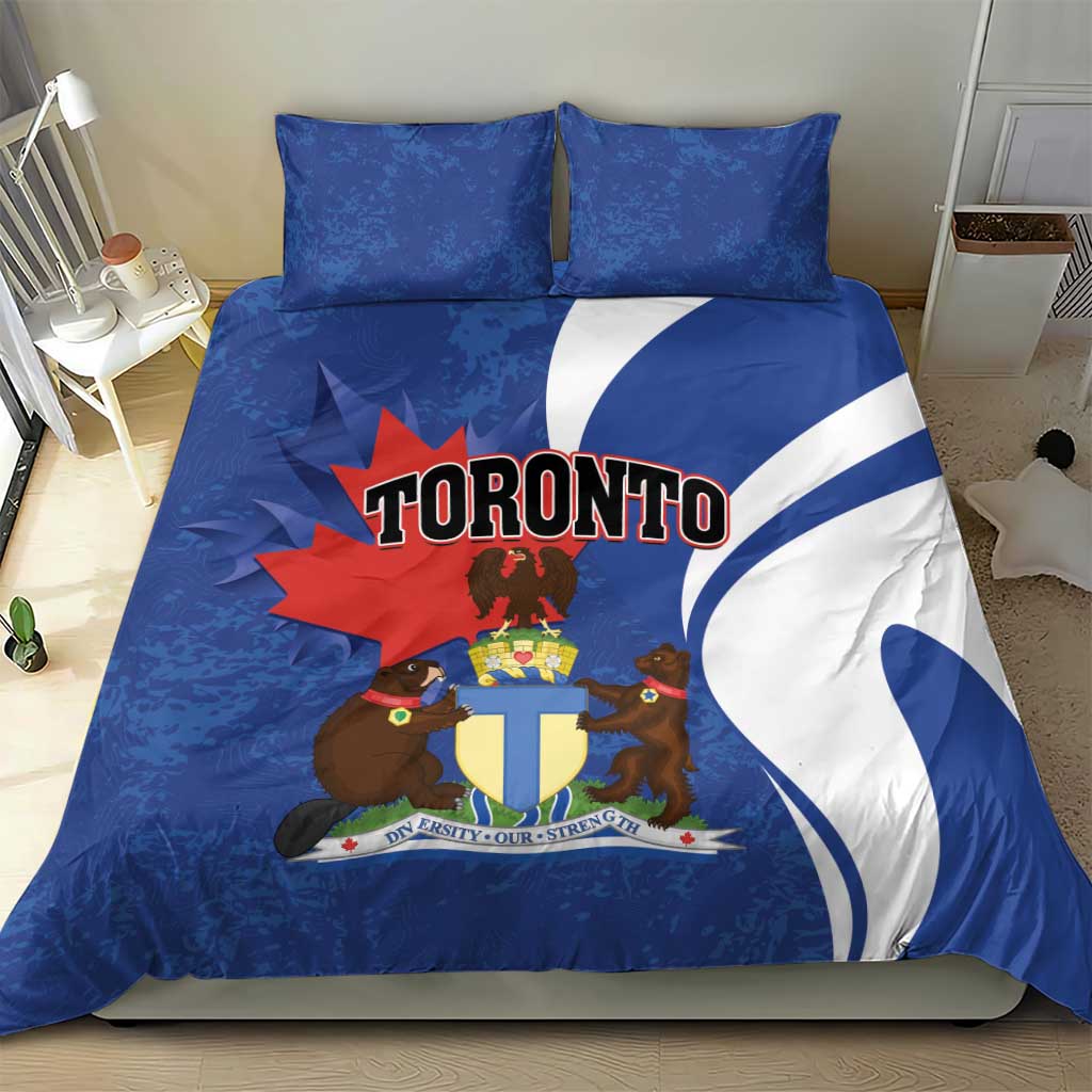 Canada Toronto Bedding Set Maple Leaf Diversity Our Strength