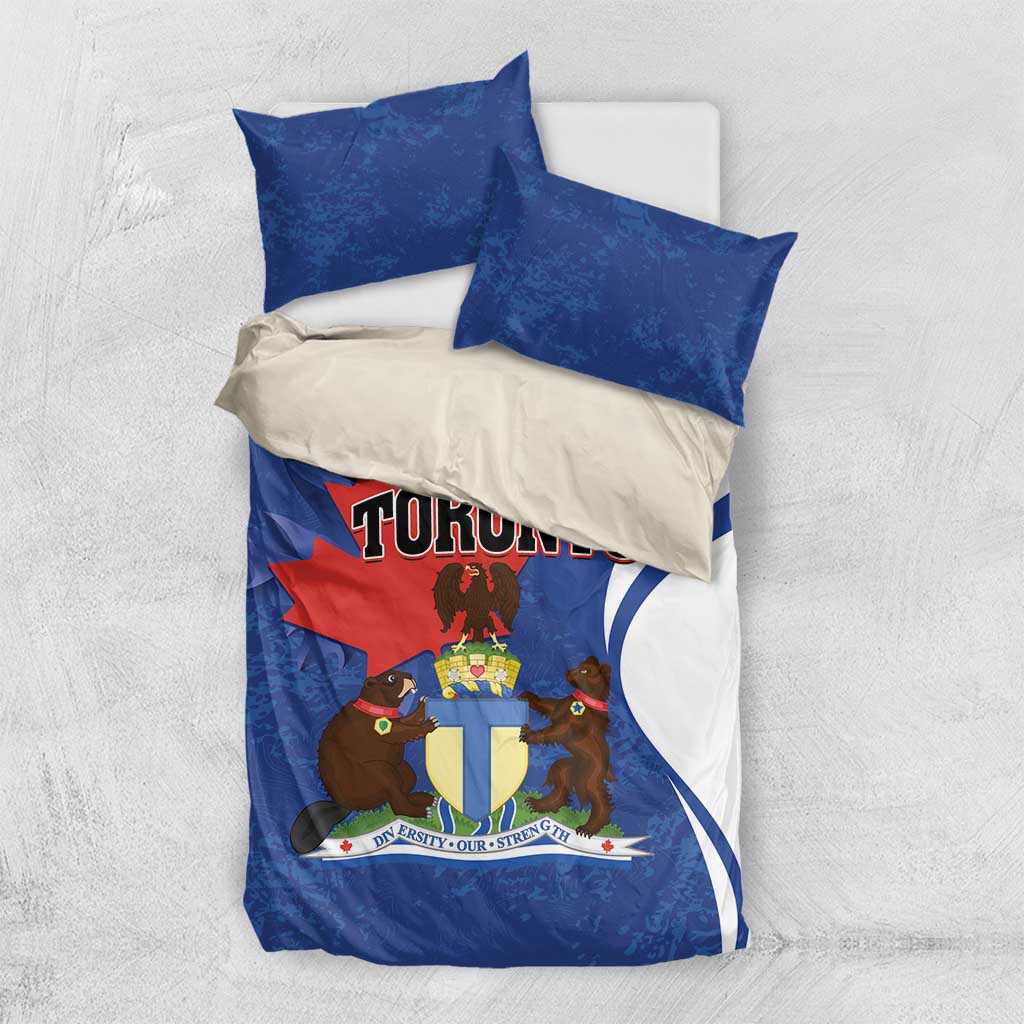 Canada Toronto Bedding Set Maple Leaf Diversity Our Strength