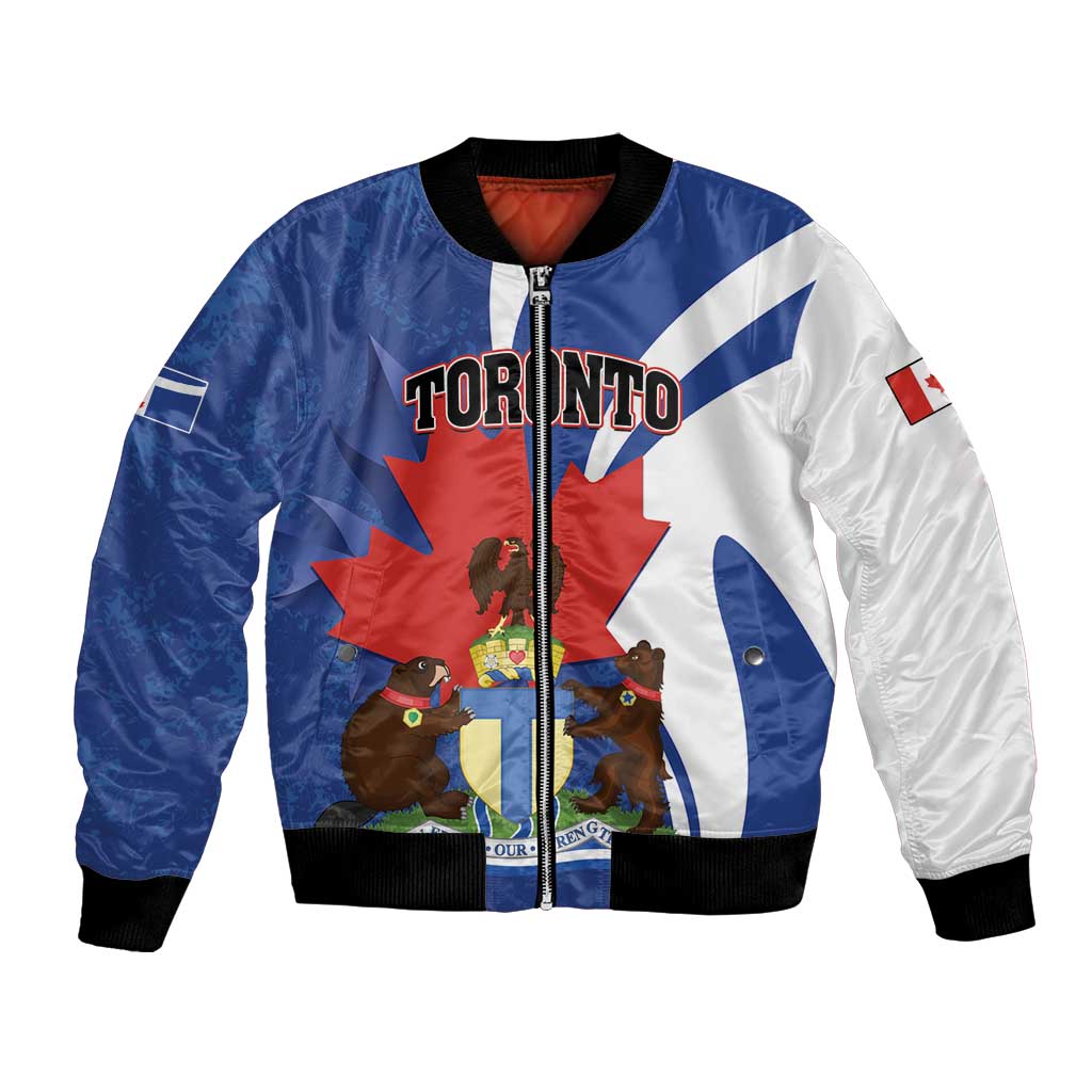 Personalised Canada Toronto Bomber Jacket Maple Leaf Diversity Our Strength