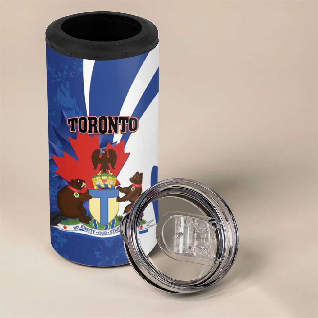Personalised Canada Toronto 4 in 1 Can Cooler Tumbler Maple Leaf Diversity Our Strength