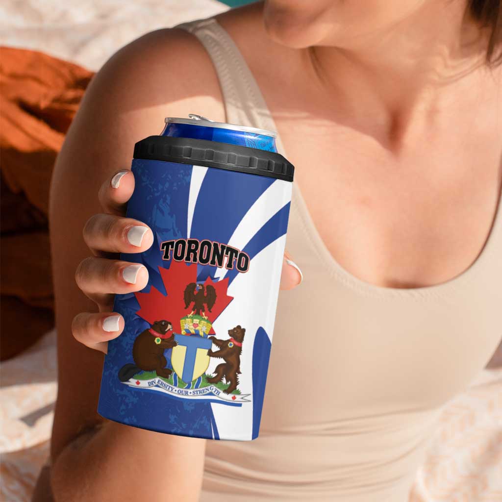 Personalised Canada Toronto 4 in 1 Can Cooler Tumbler Maple Leaf Diversity Our Strength