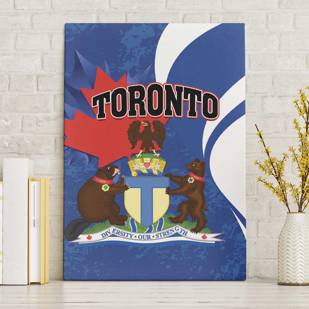 Canada Toronto Canvas Wall Art Maple Leaf Diversity Our Strength