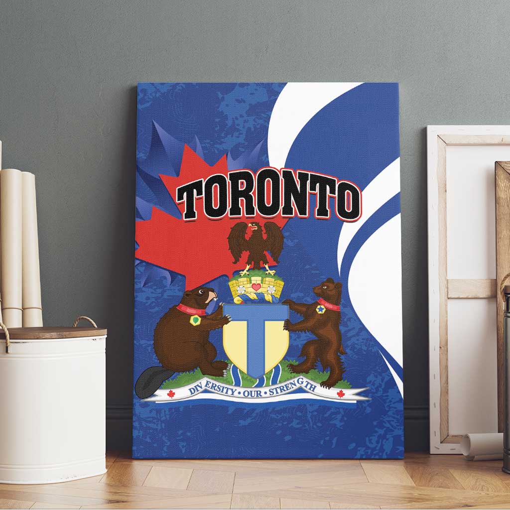 Canada Toronto Canvas Wall Art Maple Leaf Diversity Our Strength