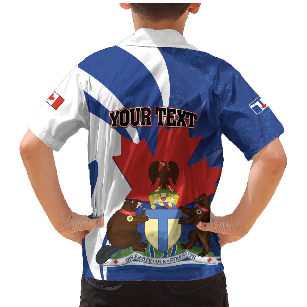 Personalised Canada Toronto Family Matching Mermaid Dress and Hawaiian Shirt Maple Leaf Diversity Our Strength