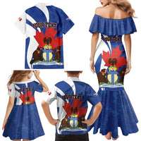 Personalised Canada Toronto Family Matching Mermaid Dress and Hawaiian Shirt Maple Leaf Diversity Our Strength