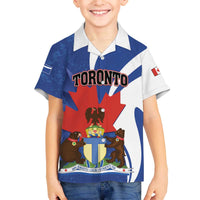 Personalised Canada Toronto Family Matching Off The Shoulder Long Sleeve Dress and Hawaiian Shirt Maple Leaf Diversity Our Strength