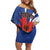 Personalised Canada Toronto Family Matching Off Shoulder Short Dress and Hawaiian Shirt Maple Leaf Diversity Our Strength