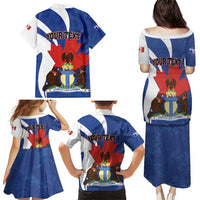 Personalised Canada Toronto Family Matching Puletasi and Hawaiian Shirt Maple Leaf Diversity Our Strength