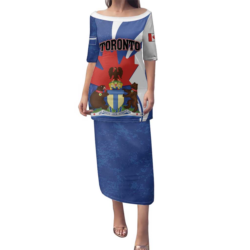 Personalised Canada Toronto Family Matching Puletasi and Hawaiian Shirt Maple Leaf Diversity Our Strength