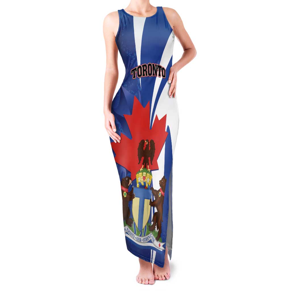 Personalised Canada Toronto Family Matching Tank Maxi Dress and Hawaiian Shirt Maple Leaf Diversity Our Strength