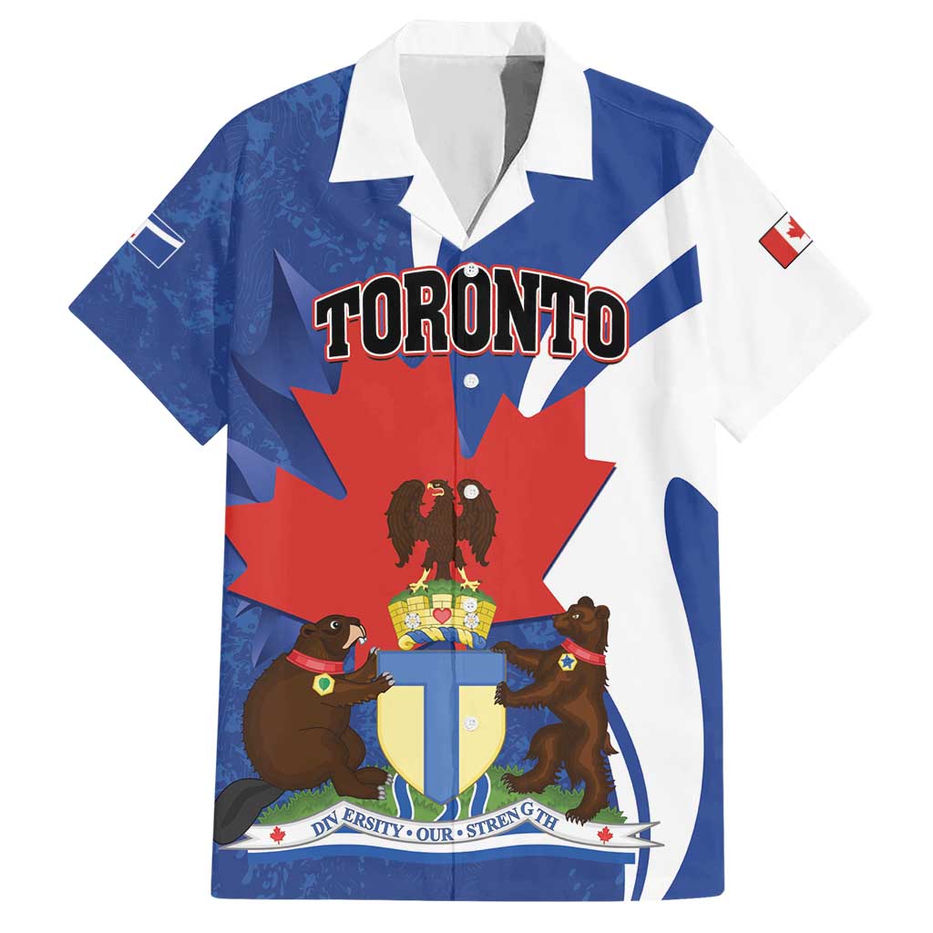 Personalised Canada Toronto Hawaiian Shirt Maple Leaf Diversity Our Strength