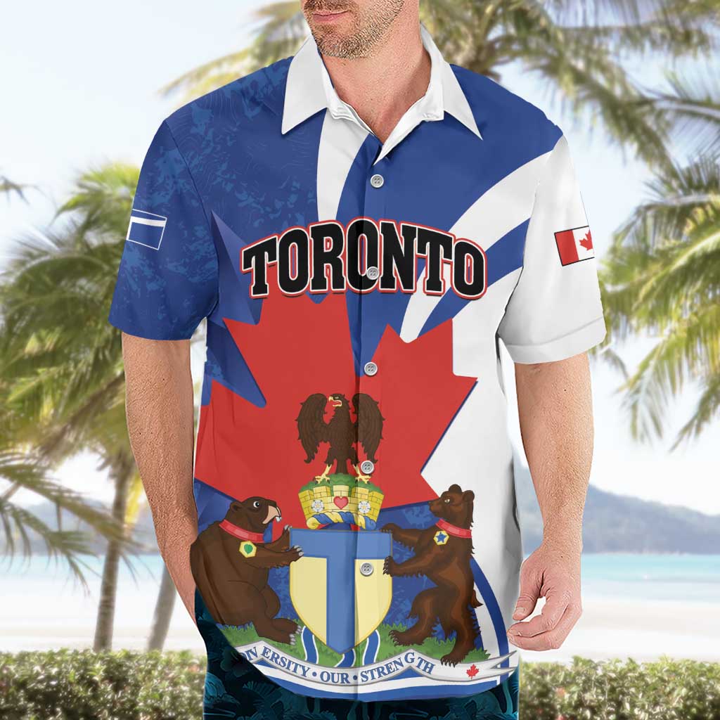 Personalised Canada Toronto Hawaiian Shirt Maple Leaf Diversity Our Strength