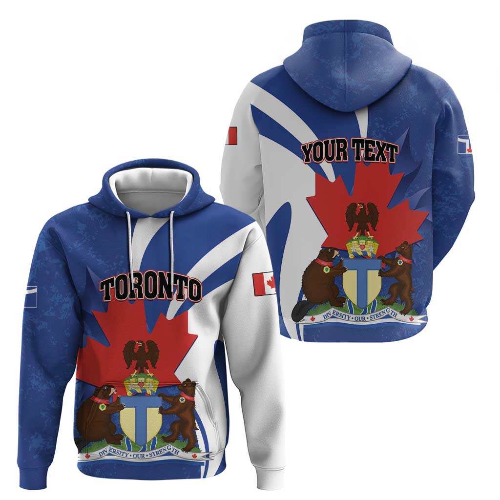 Personalised Canada Toronto Hoodie Maple Leaf Diversity Our Strength