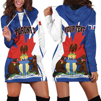 Personalised Canada Toronto Hoodie Dress Maple Leaf Diversity Our Strength