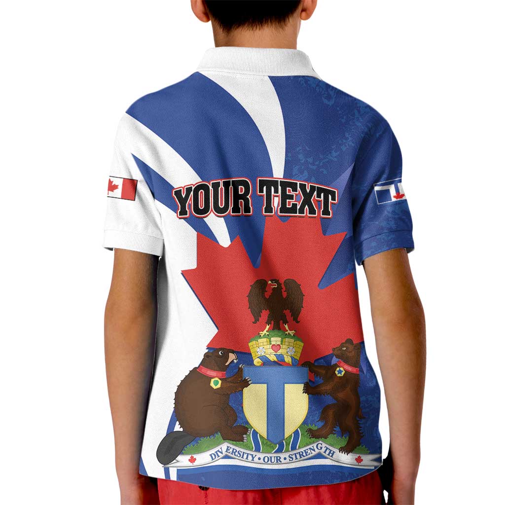 Personalised Canada Toronto Kid Polo Shirt Maple Leaf Diversity Our Strength