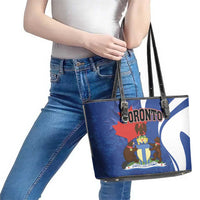 Canada Toronto Leather Tote Bag Maple Leaf Diversity Our Strength