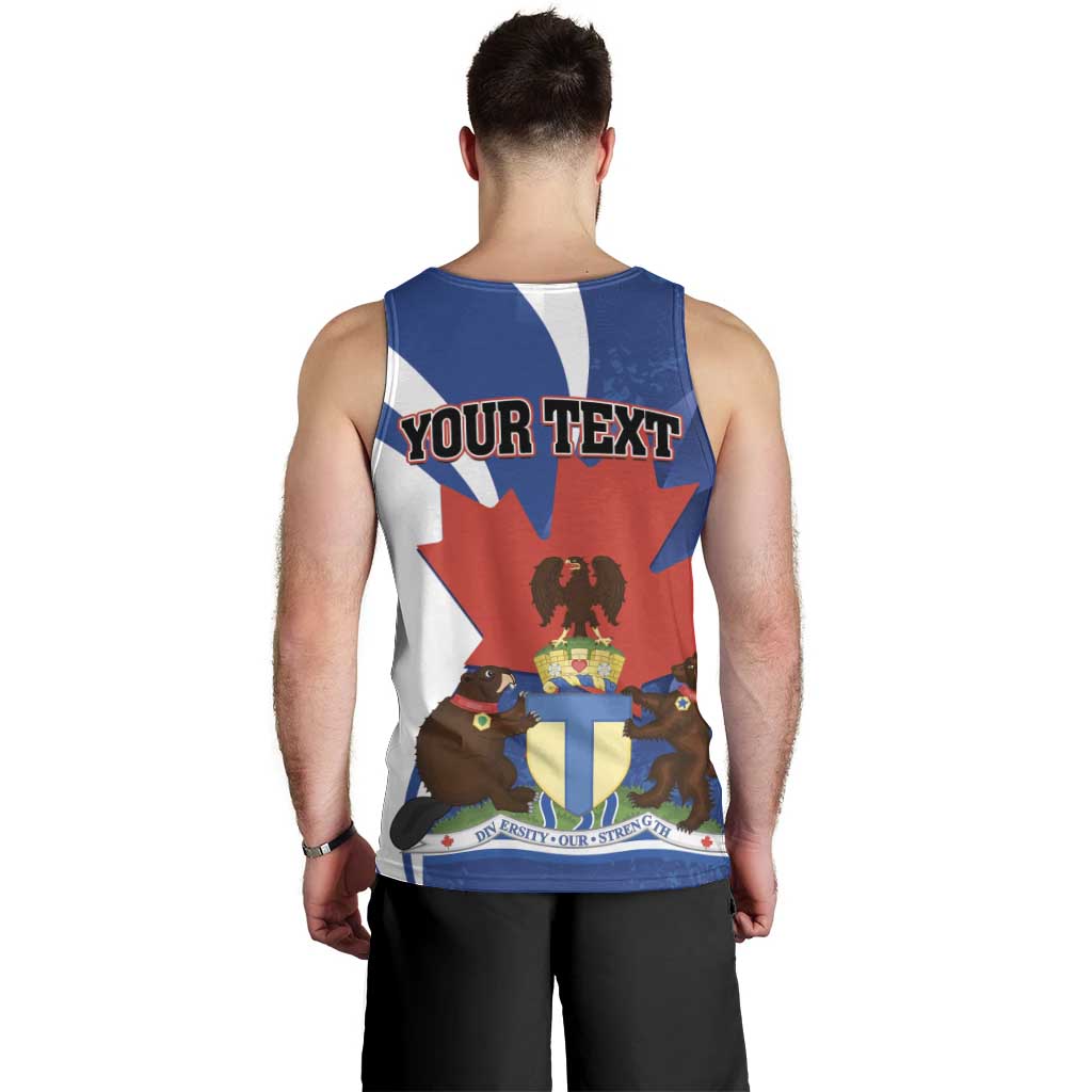 Personalised Canada Toronto Men Tank Top Maple Leaf Diversity Our Strength