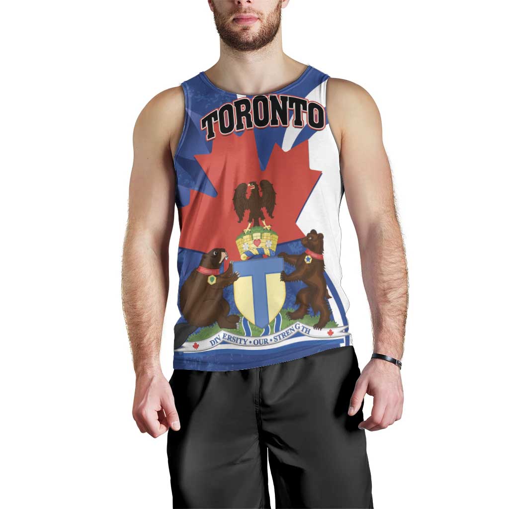 Personalised Canada Toronto Men Tank Top Maple Leaf Diversity Our Strength