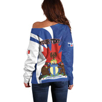 Personalised Canada Toronto Off Shoulder Sweater Maple Leaf Diversity Our Strength