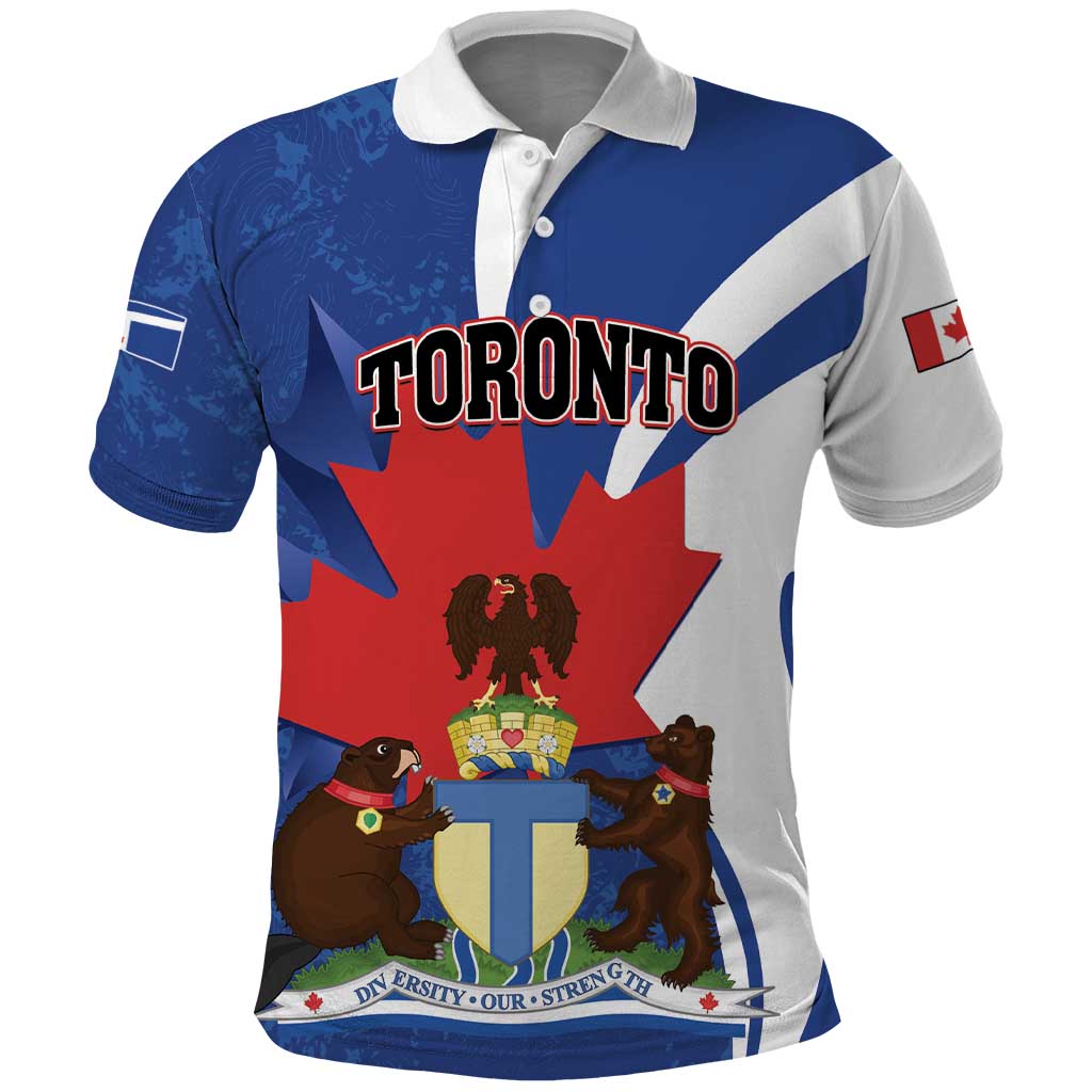Personalised Canada Toronto Polo Shirt Maple Leaf Diversity Our Strength
