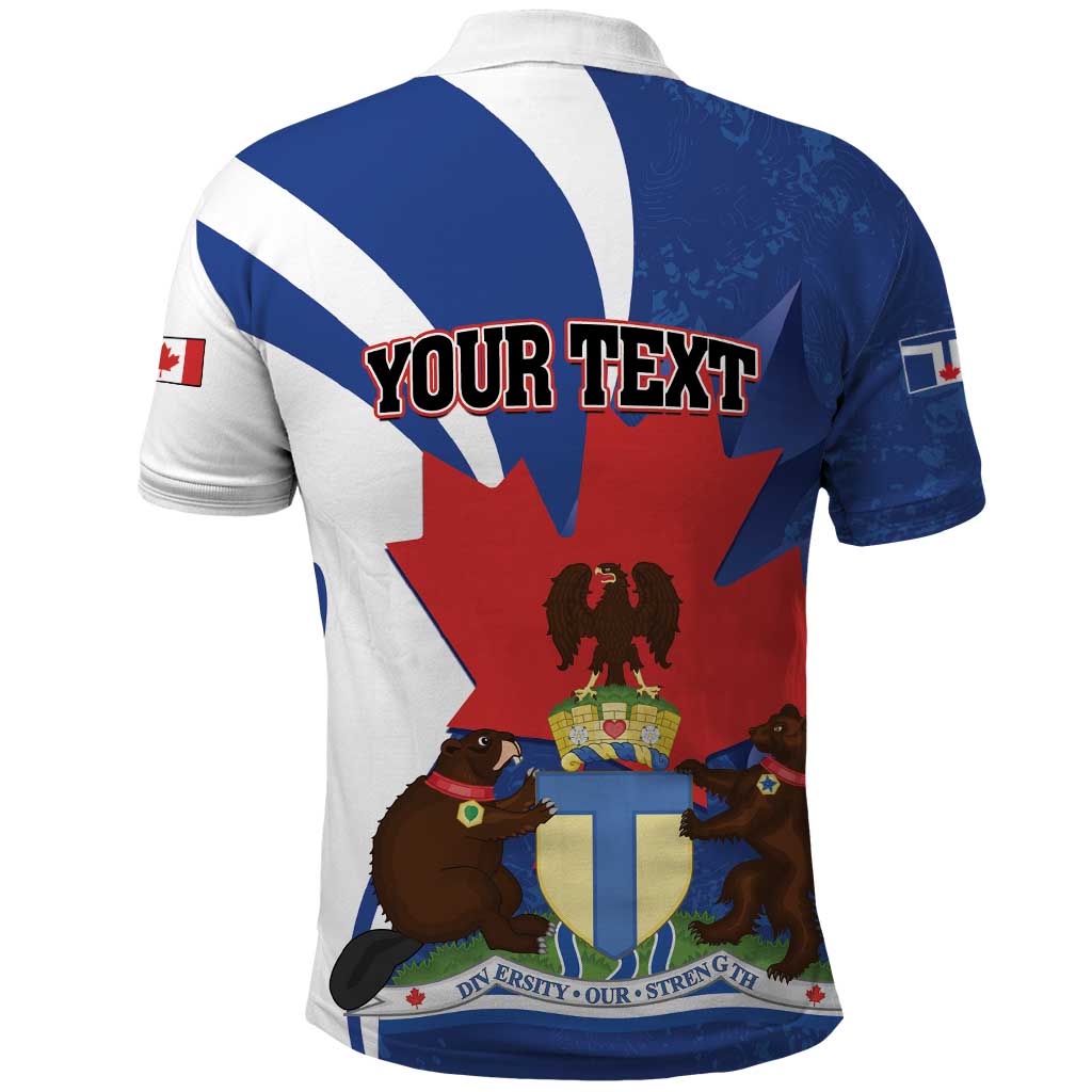 Personalised Canada Toronto Polo Shirt Maple Leaf Diversity Our Strength