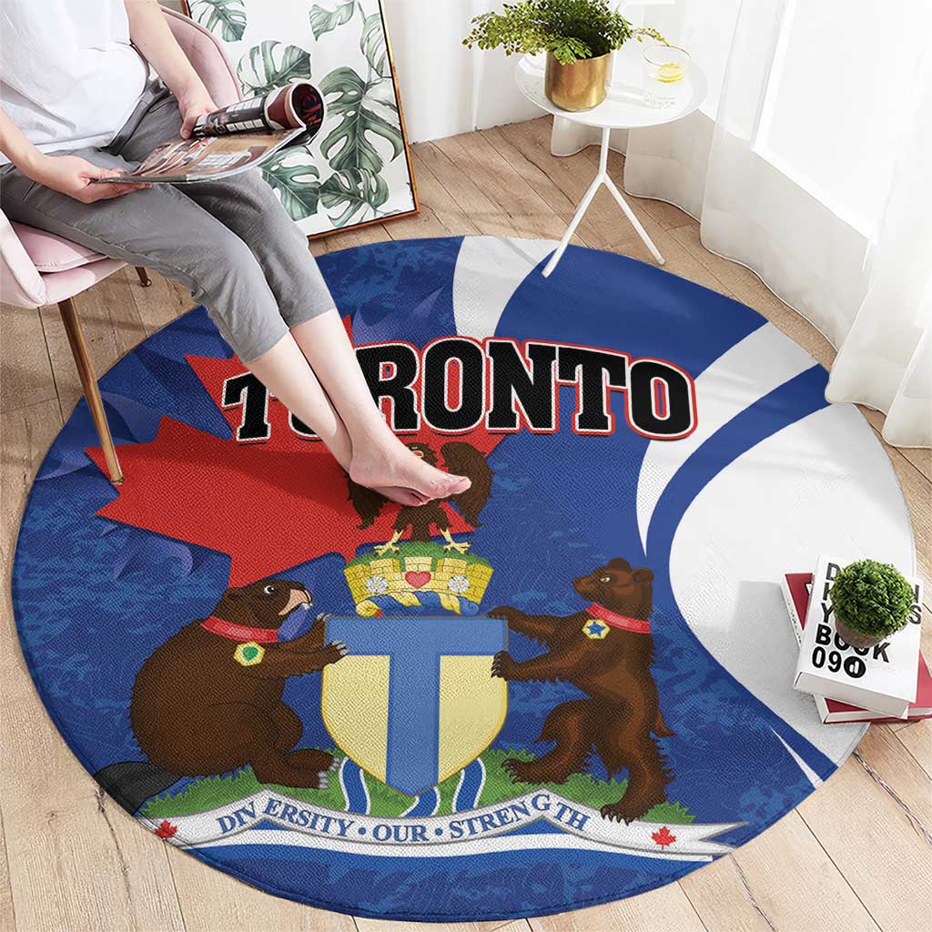 Canada Toronto Round Carpet Maple Leaf Diversity Our Strength