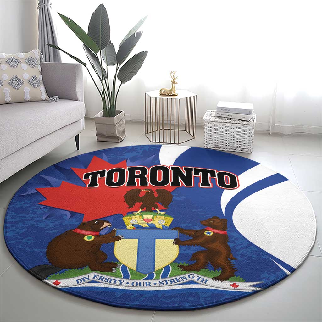 Canada Toronto Round Carpet Maple Leaf Diversity Our Strength