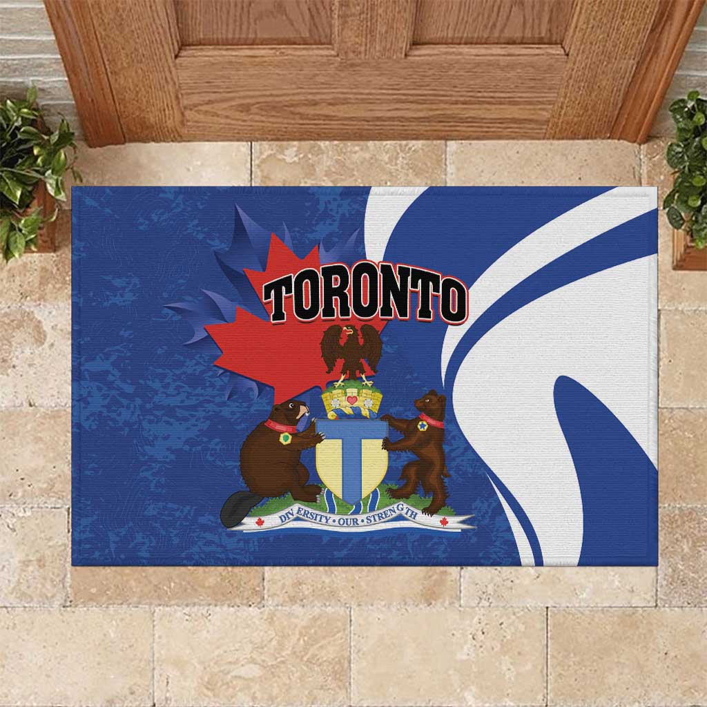 Canada Toronto Rubber Doormat Maple Leaf Diversity Our Strength