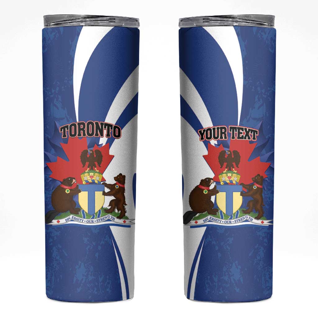Personalised Canada Toronto Skinny Tumbler Maple Leaf Diversity Our Strength
