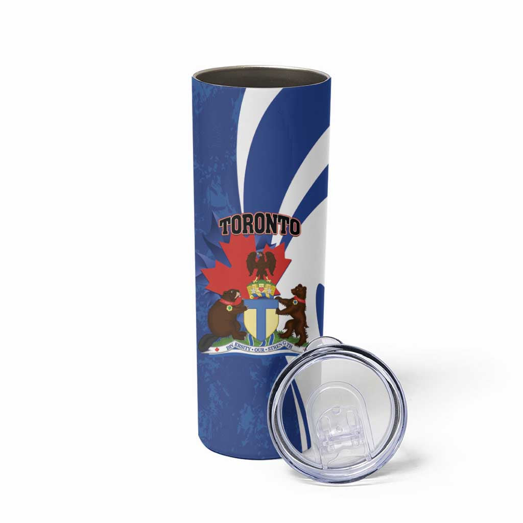 Personalised Canada Toronto Skinny Tumbler Maple Leaf Diversity Our Strength