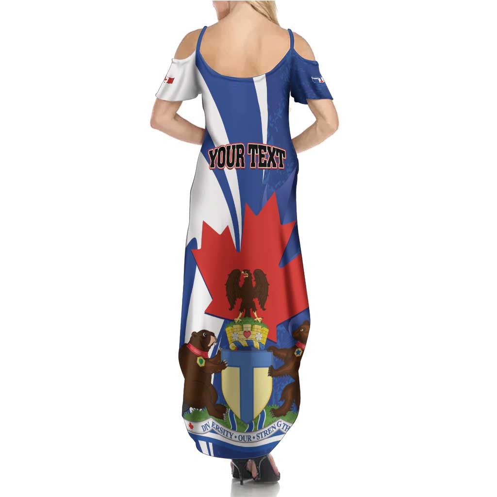 Personalised Canada Toronto Summer Maxi Dress Maple Leaf Diversity Our Strength