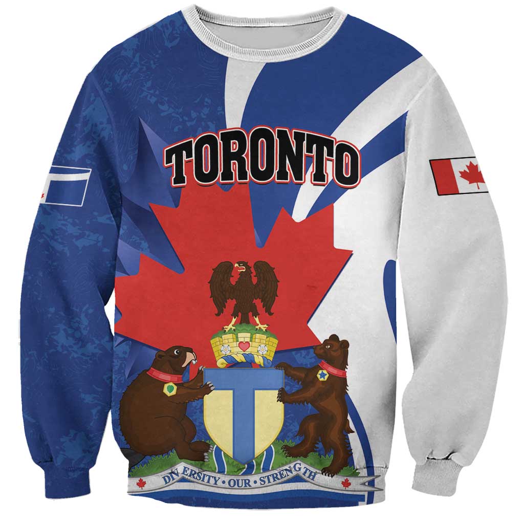 Personalised Canada Toronto Sweatshirt Maple Leaf Diversity Our Strength