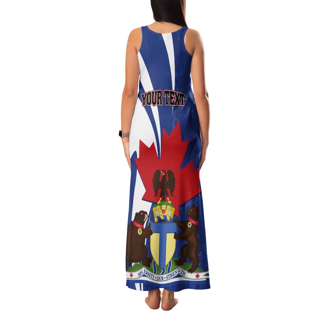Personalised Canada Toronto Tank Maxi Dress Maple Leaf Diversity Our Strength
