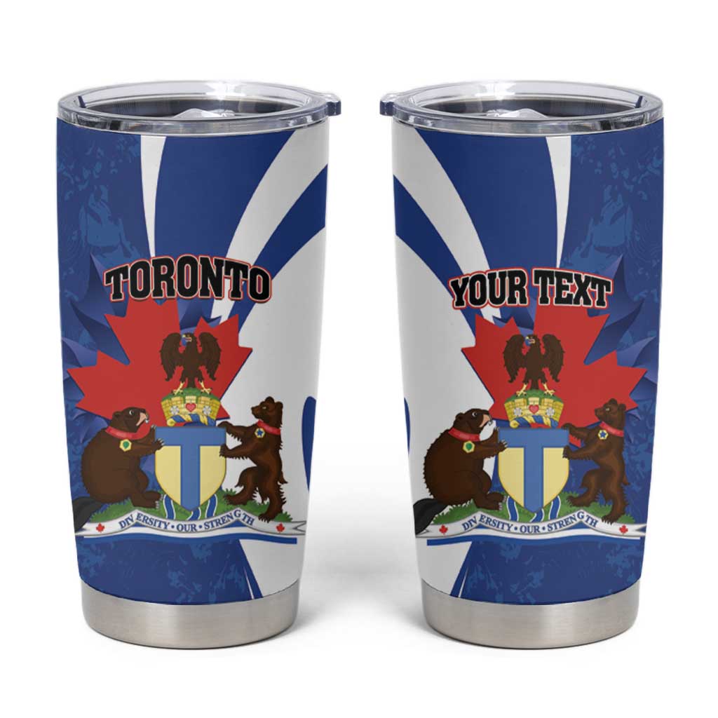 Personalised Canada Toronto Tumbler Cup Maple Leaf Diversity Our Strength