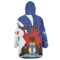 Personalised Canada Toronto Wearable Blanket Hoodie Maple Leaf Diversity Our Strength