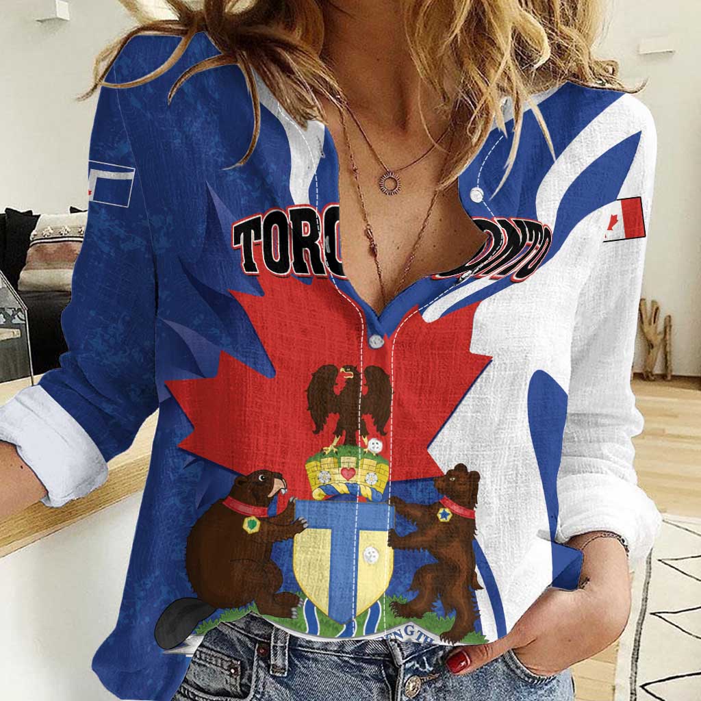 Personalised Canada Toronto Women Casual Shirt Maple Leaf Diversity Our Strength