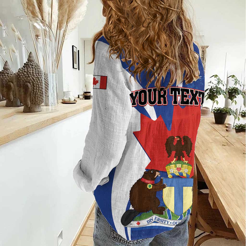 Personalised Canada Toronto Women Casual Shirt Maple Leaf Diversity Our Strength