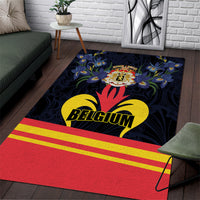 Belgium Iris Day Area Rug Royaume de Belgique Coat Of Arms - Wonder Print Shop